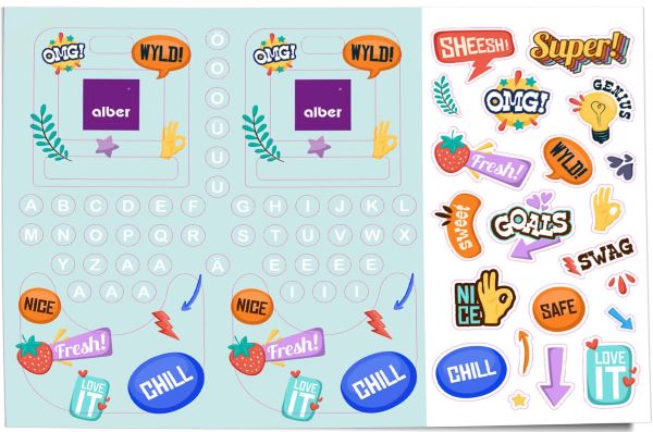 Alber klistremerkesett e-fix for barn