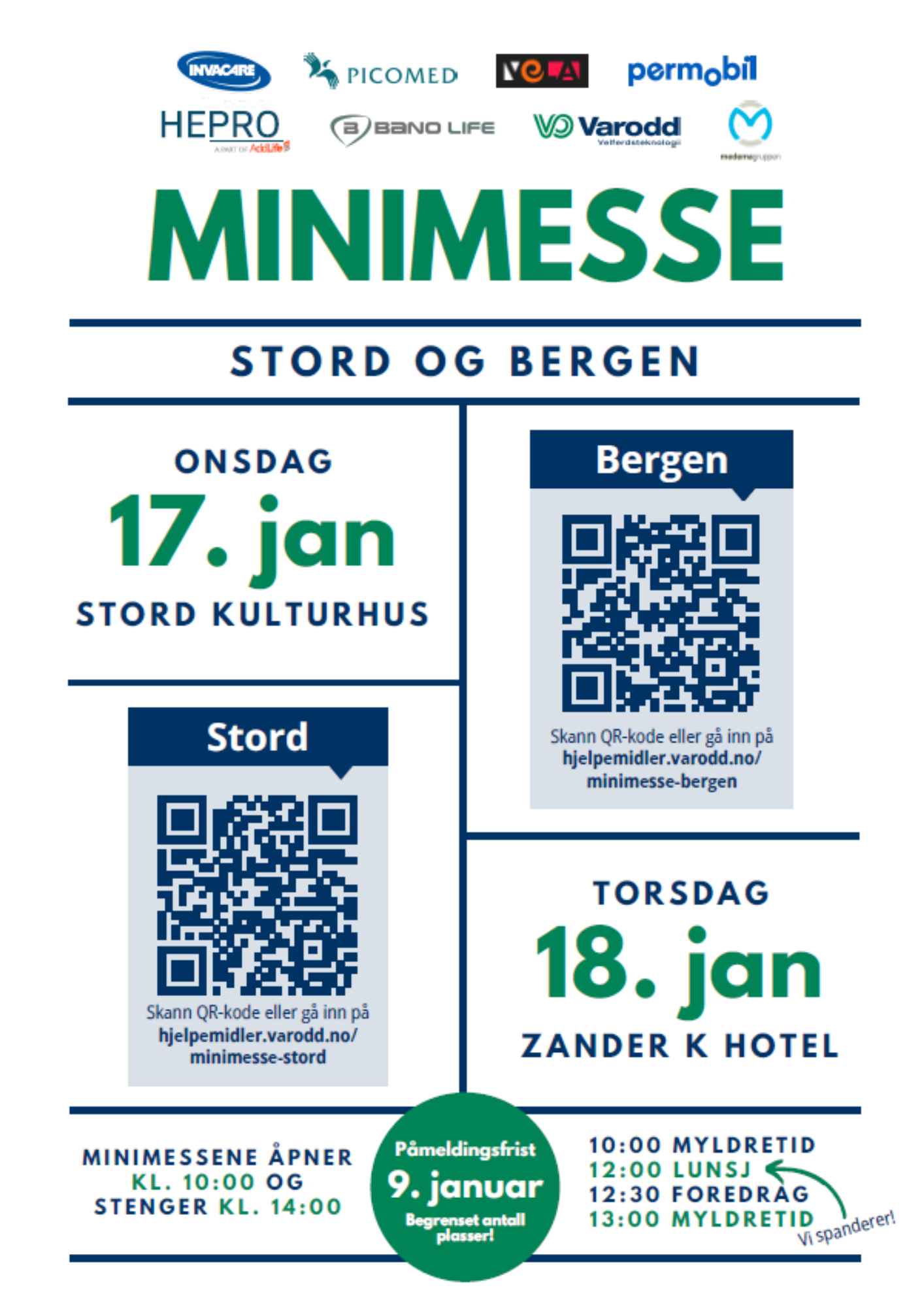 Invitasjon minimesse Stord og Bergen januar 2024
