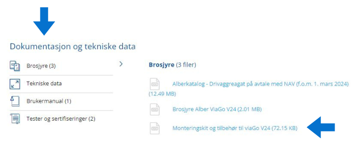 Finn ditt monteringskit her