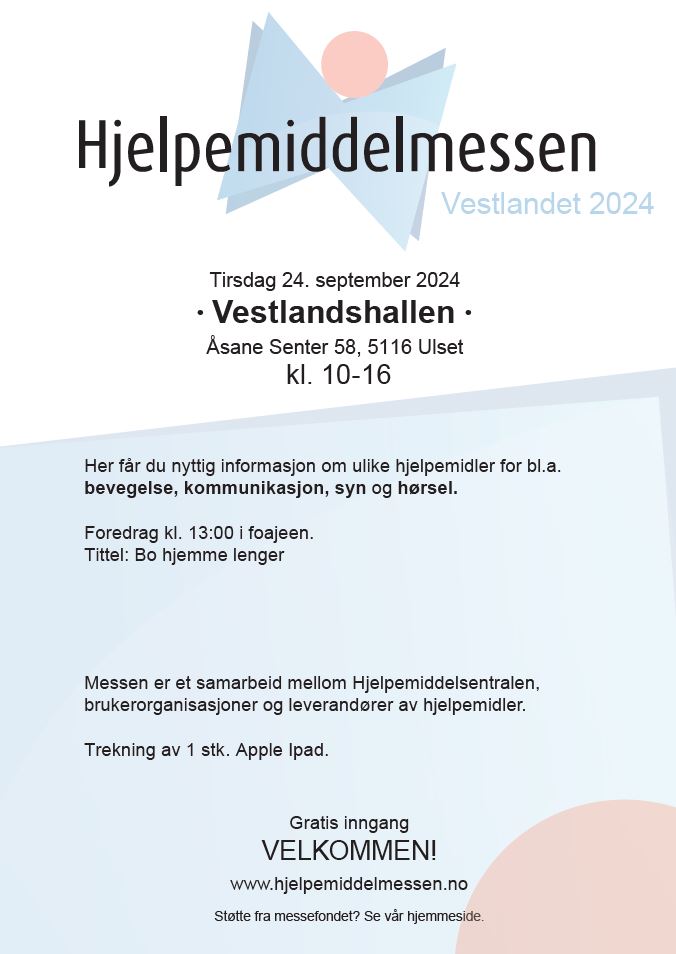 Velkommen til Hjelpemiddelmessen Vestlandet 2024