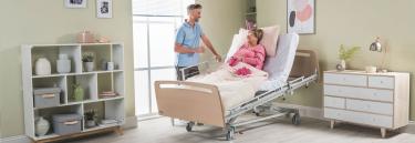 The Invacare NordBed Optimo Wide medical bed