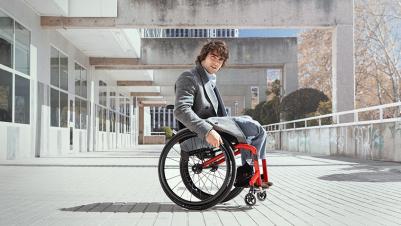 Manual wheelchair Küschall K-Series 2.0 red ramme