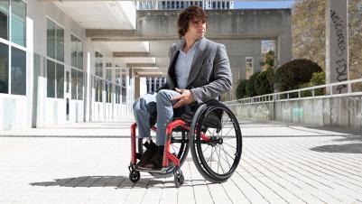 Manual wheelchair Küschall K-Series 2.0 red ramme