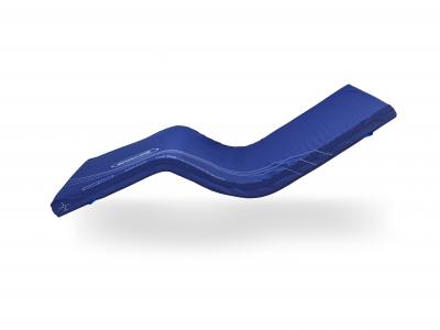 Dacapo Top Pro trykkfordelende overmadrass i skum-med blått trekk